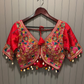 Navratri Silk Blouse With Kutchi Embroidery