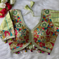Pista Green Silk Blouse With Kutchi Embroidery
