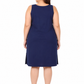 Navy Blue Cotton Long Inner Slip Plus Size2