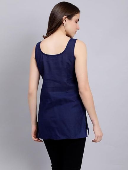 Navy Blue Cotton Short Inner Slip