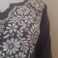 Neevya Grey Soft Modal Handcrafted Short Chikankari Kurti