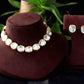 Kundan choker gold necklace set with Meenakari backside design.