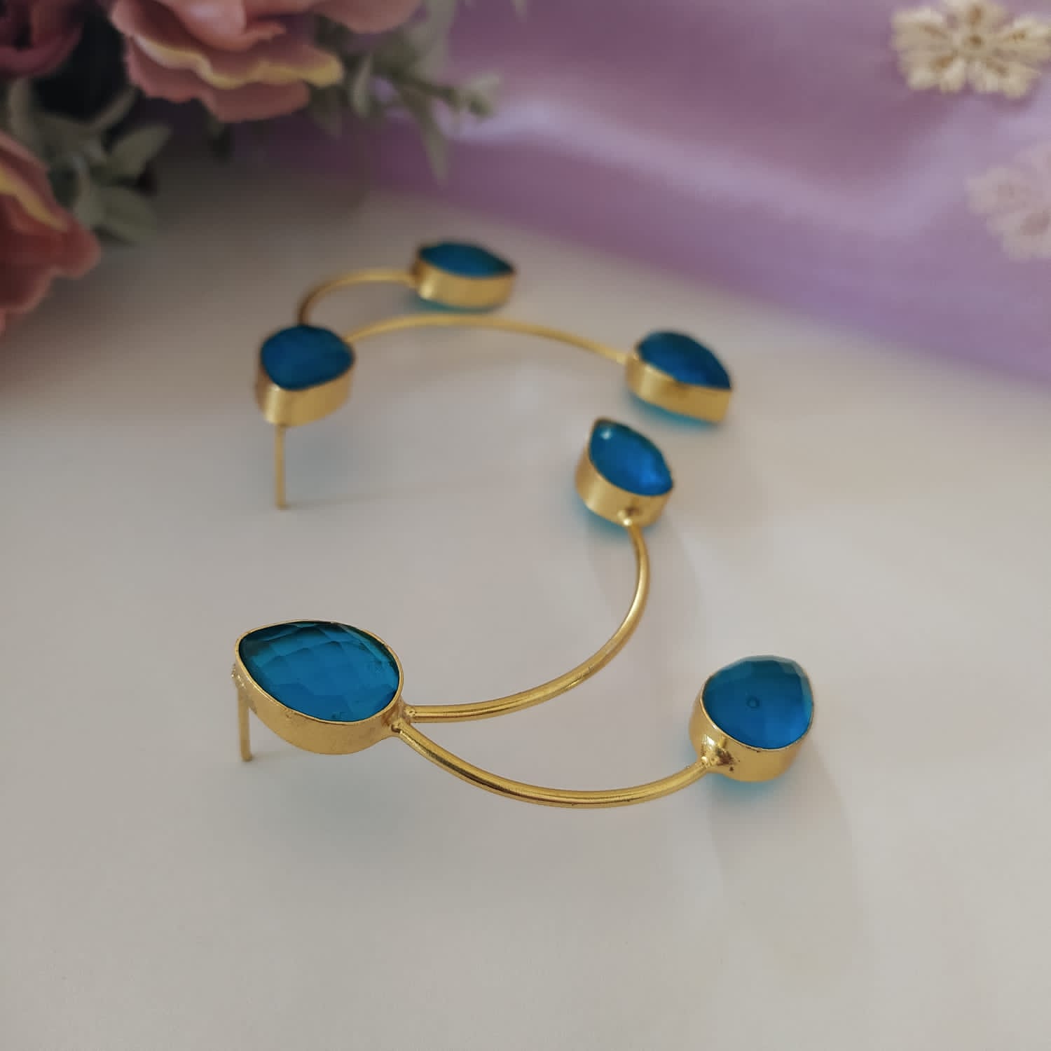 Nitya Arch & Stone Statement Earrings