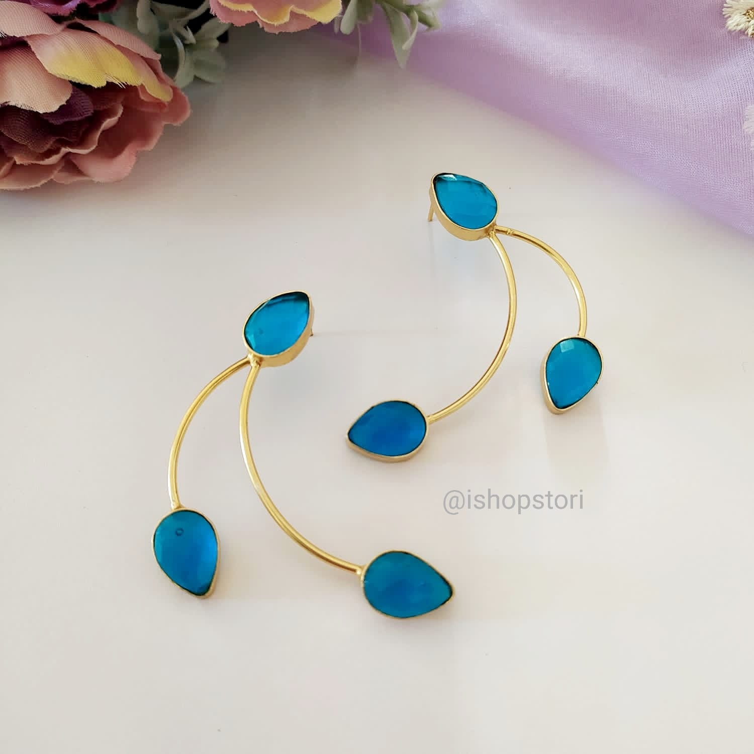 Nitya Arch & Stone Statement Earrings