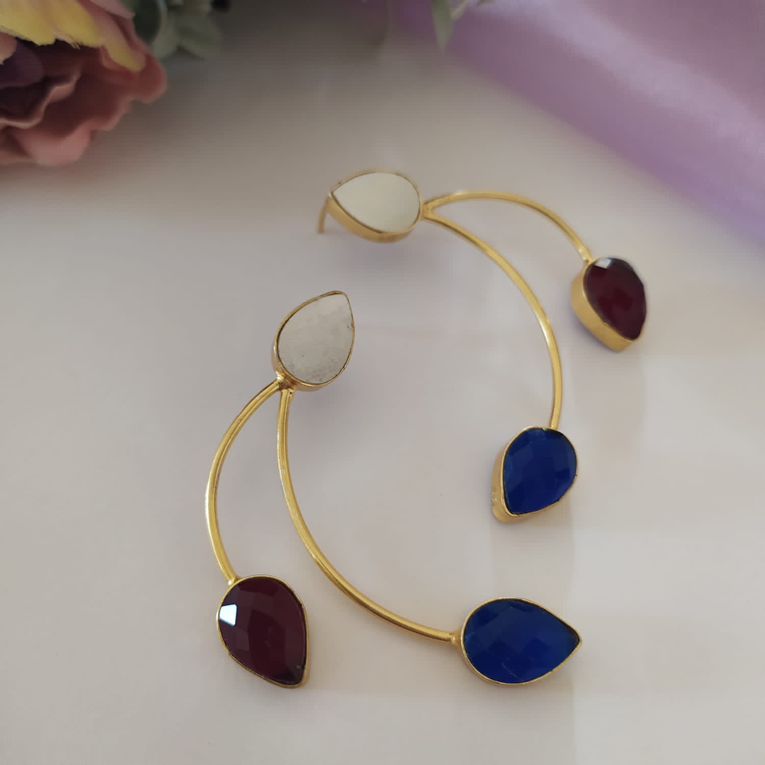 Nitya Arch & Stone Statement Earrings