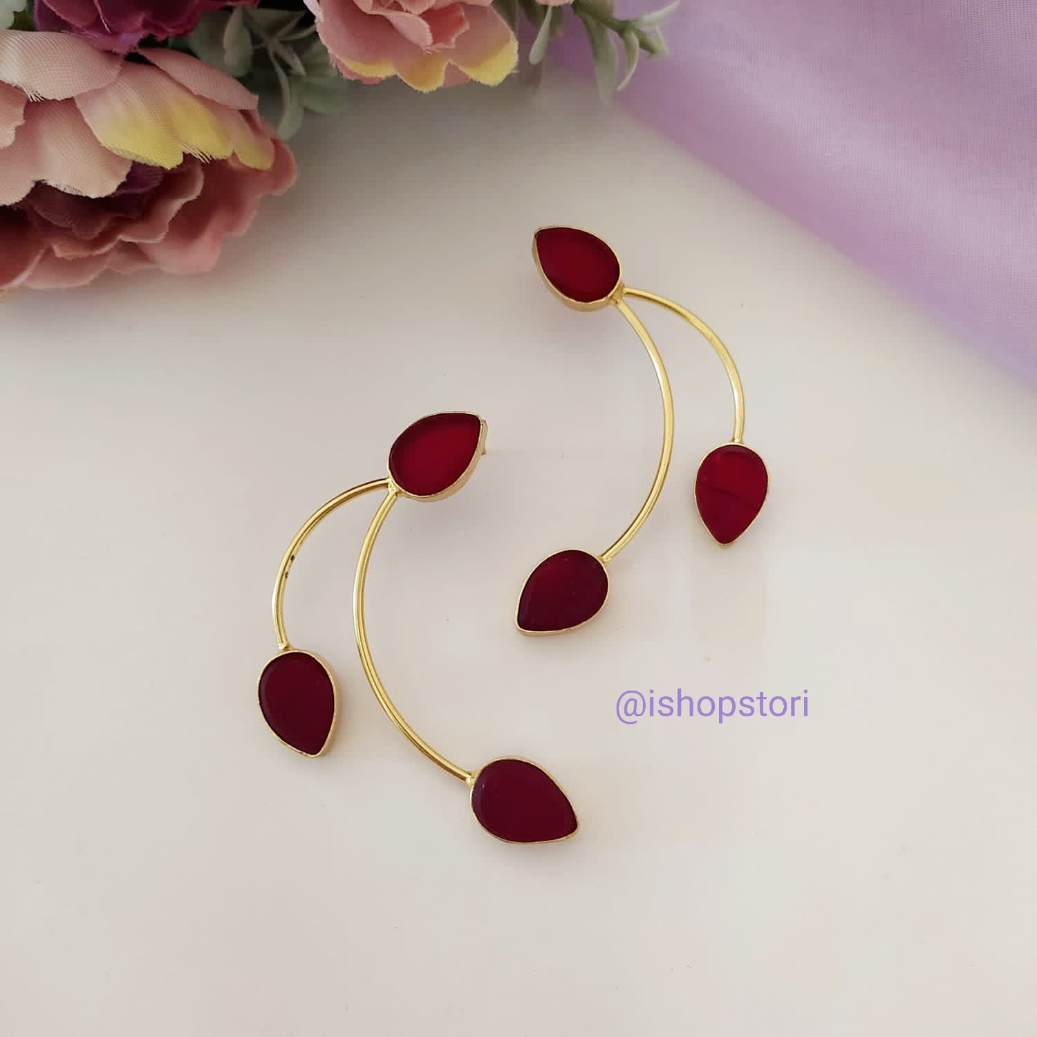 Nitya Arch & Stone Statement EarringsNitya Arch & Stone Statement Earrings