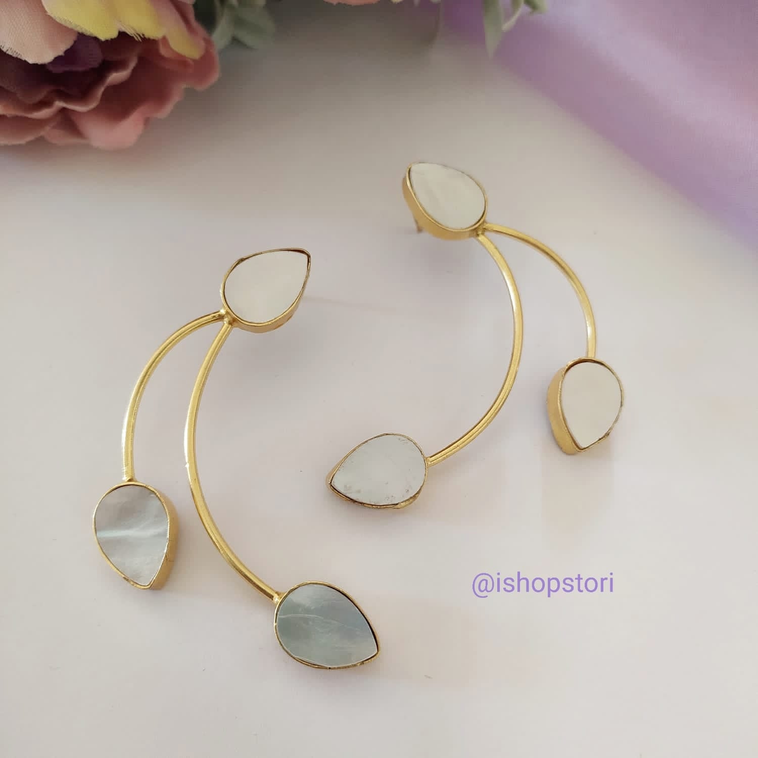Nitya Arch & Stone Statement Earrings
