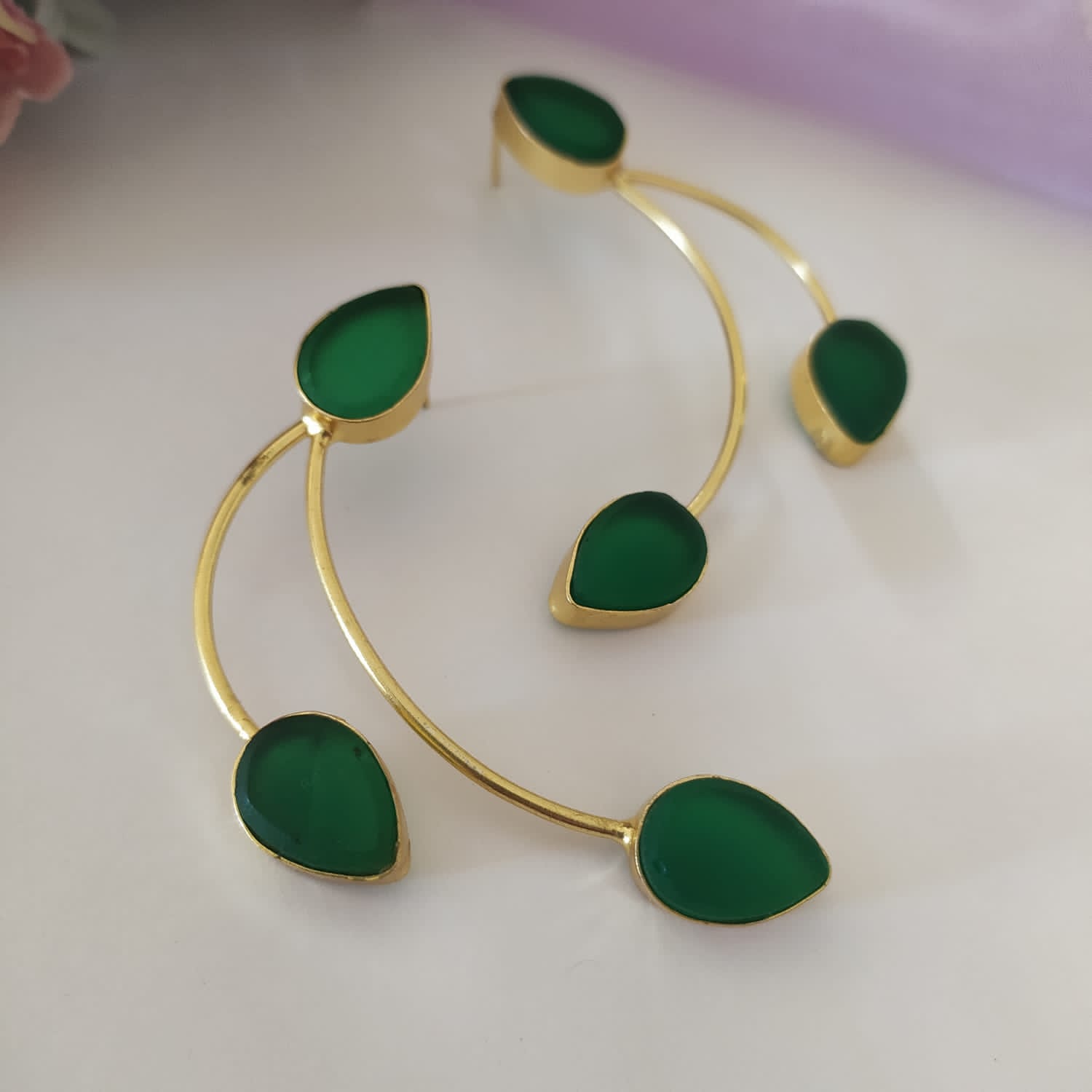 Nitya Arch & Stone Statement Earrings