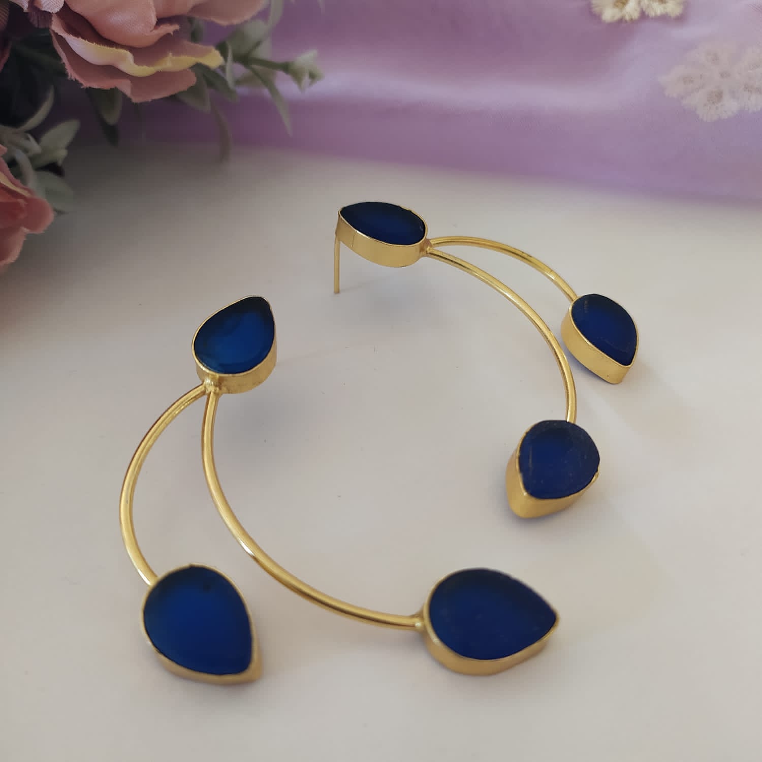 Nitya Arch & Stone Statement Earrings