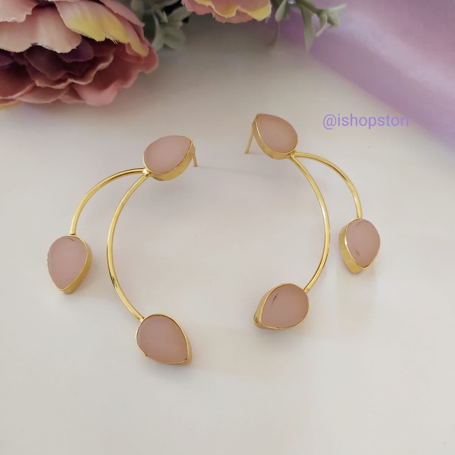 Nitya Arch & Stone Statement Earrings