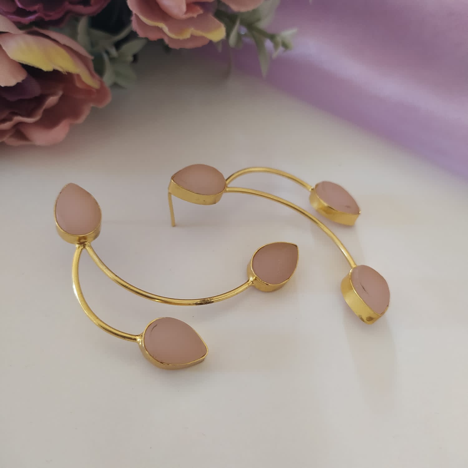 Nitya Arch & Stone Statement Earrings