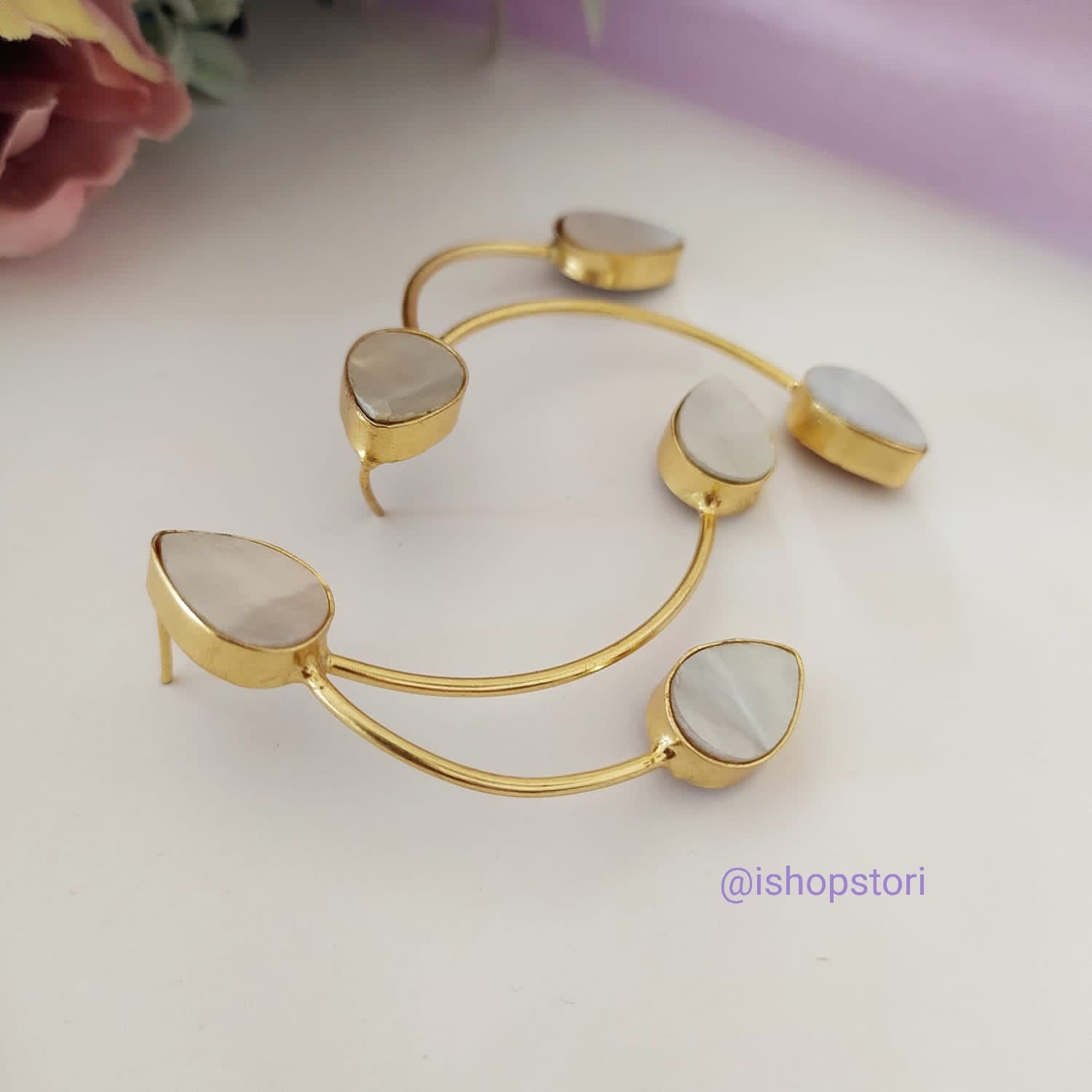 Nitya Arch & Stone Statement Earrings
