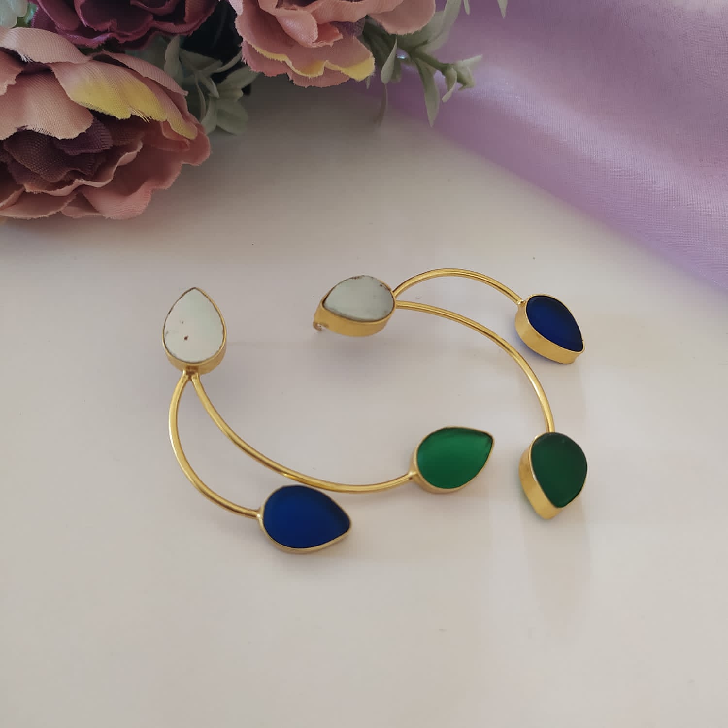 Nitya Arch & Stone Statement Earrings