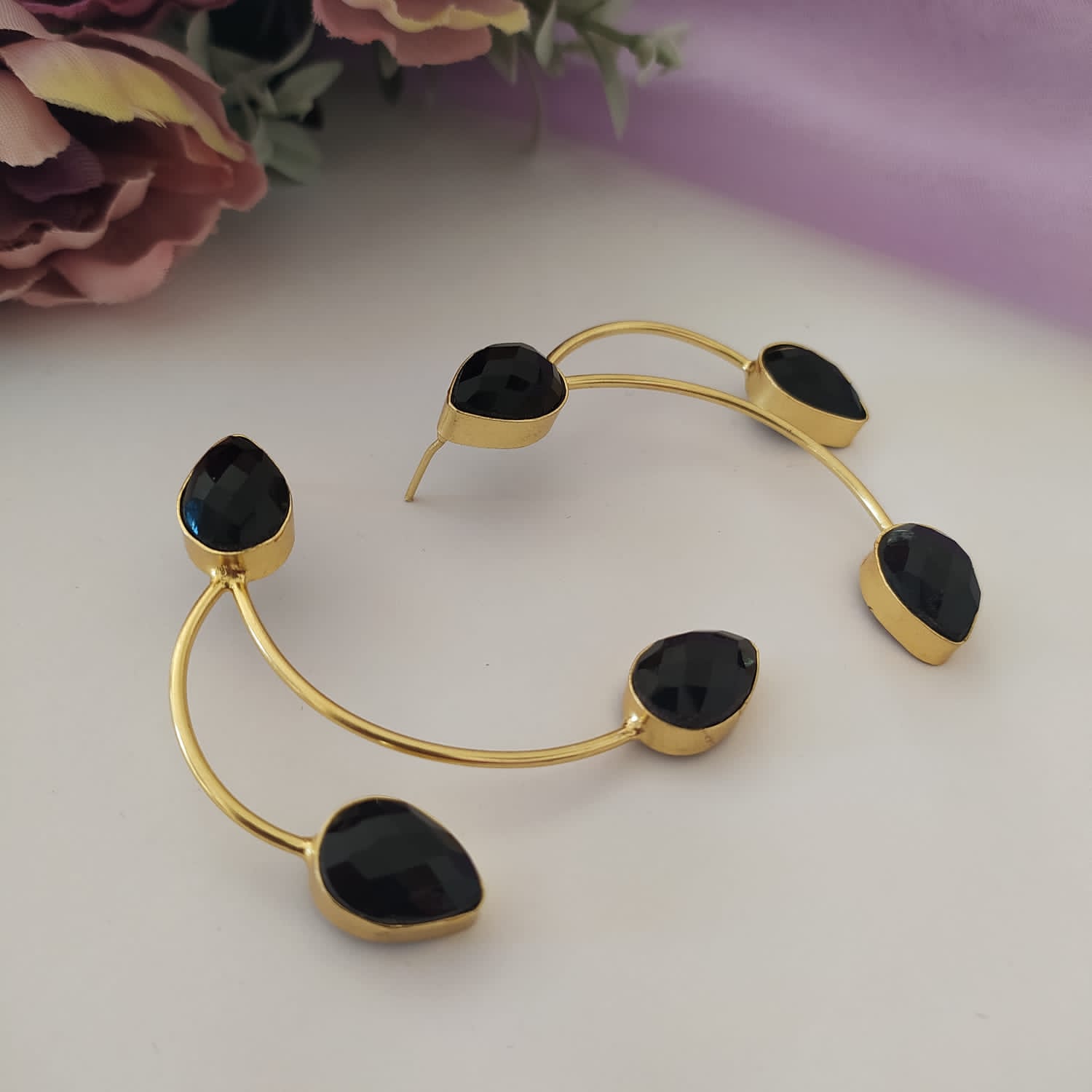 Nitya Arch & Stone Statement Earrings