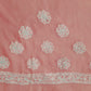 Carrot Pink Noor Full Jaal Hand Embroidered Lucknowi Chikankari Saree