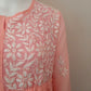 Nora Peach Short Georgette Chikankari Kurti