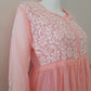 Nora Peach Short Georgette Chikankari Kurti