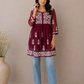 NoraWineShortKurti