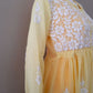 Nora Yellow Short Georgette Chikankari Kurti