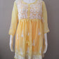 Nora Yellow Short Georgette Chikankari Kurti