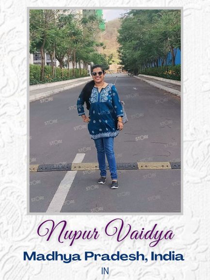 Nupur Vaidya in Teal Blue Short Cotton Chikankari Kurti with Dori