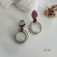 Monalisa Round Stone Earrings
