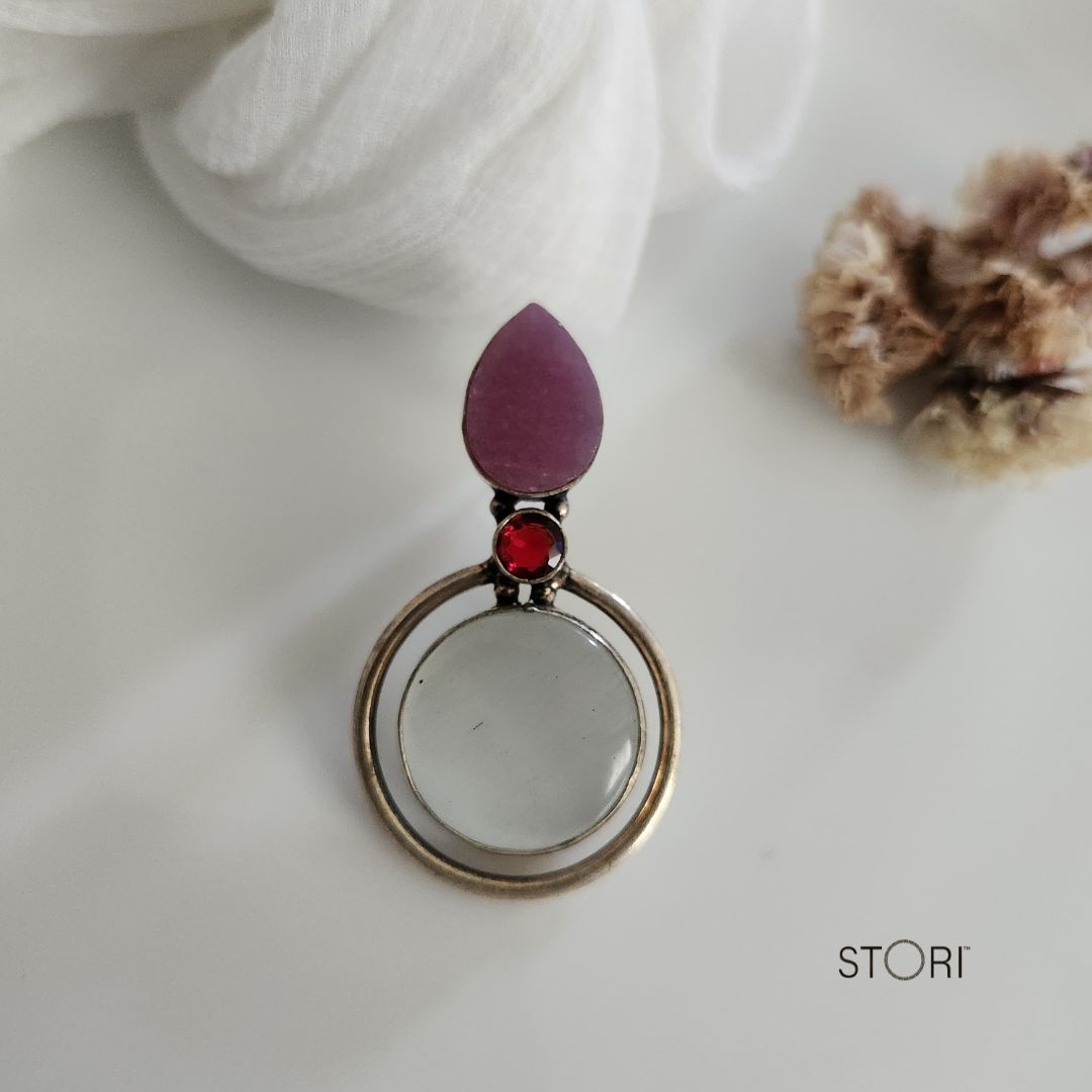 Monalisa Round Stone Earrings