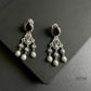 Black SLA Oxidised Chandelier Earrings