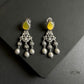 Yellow SLA Oxidised Chandelier Earrings