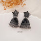 Black  Oxidised Lightweight Jhumkis Online - STORI