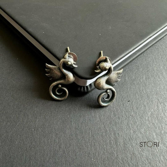 Seahorse Antique Statement Earrings