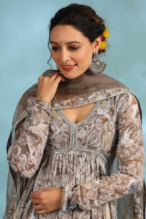 princess polly baby blue dress New Gaia Anarkali Dress,pure Cotton,hand Block Printed,bohemian,brown,maroon,wrap  Front Dress,casual,occasional,ethical Fashion,handcrafted