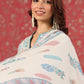 Turquoise Digital Print Mulmul Cotton Anarkali Kurti With Pant And Dupatta