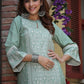 Pistachio Designer Two Piece Embroidered Co-ord Set