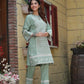 Pistachio Designer Two Piece Embroidered Co-ord Set