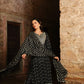 Black Designer Embroidered Cotton Kurti Suit With Sharara And Dupatta