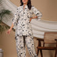 Light Grey Designer Digital Print Pure Muslin Co-ord Set With Harem Style Pant