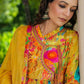 Mustard Angarakha Patterned Anarkali Kurti Set With Chinnon Dupatta