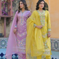 Anarkali Suit Set With Organza Dupatta