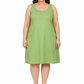 Olive Green Cotton Long Inner Slip Plus Size