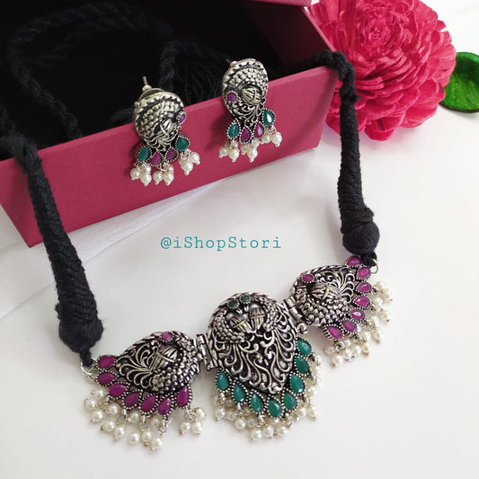 Oxidised Necklace Set
