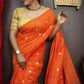 PAARIJAAT Kesh Khadi Handloom Cotton Saree