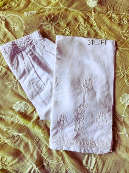 Handcrafted Cotton Lucknowi Chikankari Palazzo