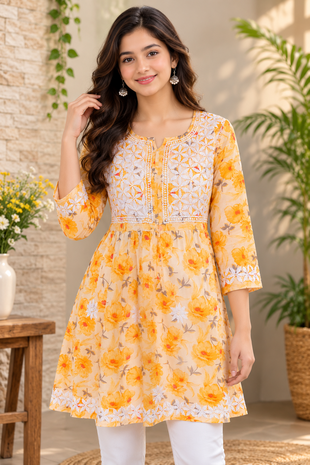 PaleYellowShortKurti_3