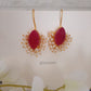 Pallavi Raw Stone & Pearls Earrings - Small