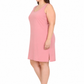 Peach Cotton Long Inner Slip Plus Size2