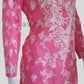 Petals Rose Pink Cotton Mulmul Chikankari Kurti