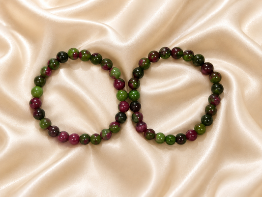 Pink And Green Beaded Brecelet