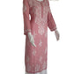 Zaarah Powder Pink Handcrafted Soft Modal Cotton Chikankari Kurti