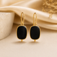 Premium Raw Black stone   earring 